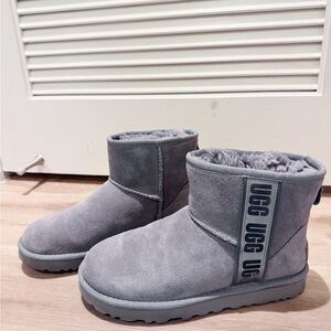 UGG Classic Gray Boots with Plush Lining